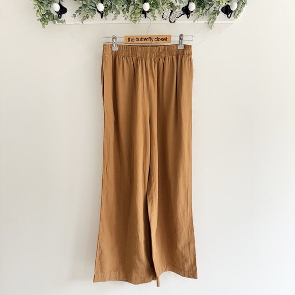 Rhythm Sunrise Wide Leg Pant Tan Boho Size 6 JJ10 - Picture 1 of 3